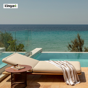 <span class=keywords><strong>Tumbona</strong></span> Moderna de Teca para Exteriores, Ajustable y Acolchada, para Jardín y Piscina - Product Image 1