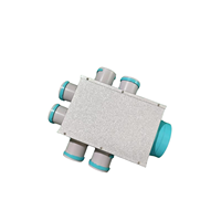 Boîte de distribution d'air en coton insonorisé en métal 1-6 ports