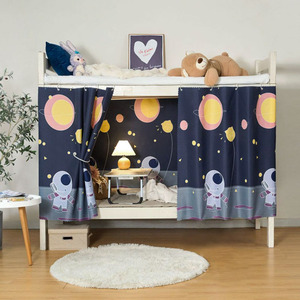 한쪽 침대 커튼 디지털 인쇄 1.2m 높이 아이 성인 싱글 로프트 침대 캐노피 위아래 침대 커튼 - Product Image 3