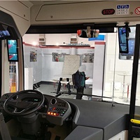 AHD Kamera Ganda, Kamera Kendaraan DVR Sistem 12.3 Inci IPS Layar Split E-side Monitor Spion untuk Tugas Berat Truk Bus