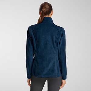 <b>Women's</b> Casual Outdoor Breathable Hooded Zip-up Pullover <b>Jacket</b> Custom Logo Polar Fleece Stand Collar Windproof Adults <b>Jackets</b> - Product Image 2