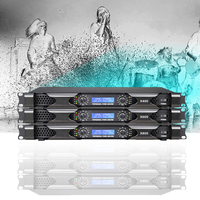 Profesyonel Çift Kanallı 4 Ohm 400W Pro Ses Amplifikatörü 1U Yüksek 110dB SNR Dayanıklı Alüminyum USB Surround Ses Ev Sahne Video