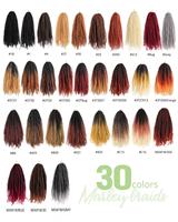 Extensions synthétiques au crochet de 18 pouces, gris doux, style Cuban Twist, Ombré, tresses Marley, Afro Kinky Twist