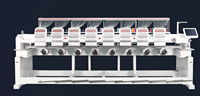 Yinghe 8 têtes 15 aiguilles multifonctionnel trois en un vêtement/plat/casquette Machine à broder CE informatisé Double monogramme