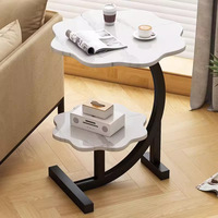 Table d'appoint moderne et simple de style crème, de luxe, très tendance, mobile, pour chambre à coucher, table de chevet, meuble d'appoint de canapé, table basse
