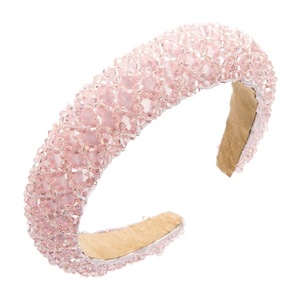 Diadema de lujo estilo barroco Q&Y con cuentas de cristal, acolchado grueso de esponja y trenzas de diamantes de imitación para mujer, ideal para fiestas. - Product Image 2