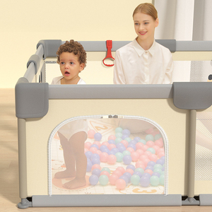 2026 Newest Design Washable Seamless Outside Door Design Foldable Indoor Eco Friendly Baby Playpen - Product Image 1