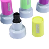 Prêt à expédier boîtier de timbre Flash coloré 25mm rond petit tampon Flash
