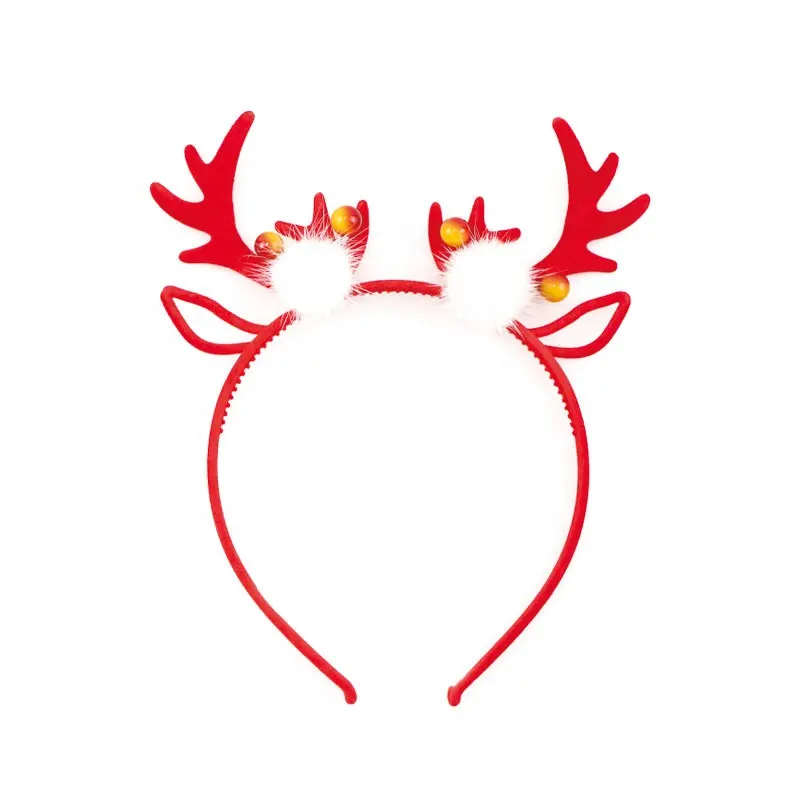 Christmas party headband female ins net red glowing hairpin children santa snowman elk horn headband