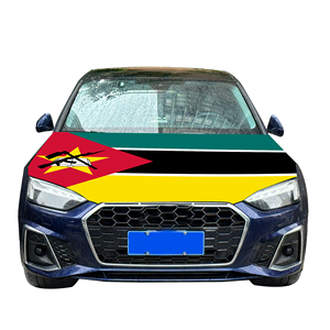 Drapeau de couverture de moteur de capot de voiture du <span class=keywords><strong>Mozambique</strong></span> 87% Polyester + 13% Spandex résistant à l'usure Durable personnalisé pour les agences de voyages - Product Image 1