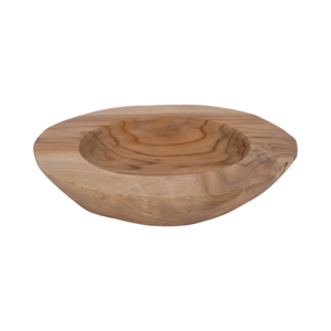 Bol décoratif en teck rond pour table basse et comptoir de cuisine, décoration intérieure - Product Image 1