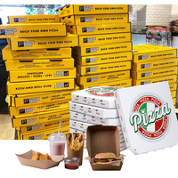 Fabrik Großhandel Lebensmittel qualität Flöte Wellpappe individuell bedruckte umwelt freundliche Papier Pizza Box mit Logo