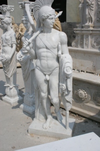 Decorazione classica giardino della Cina fabbrica di pietra personalizzata scultura in marmo bianco scultura di figura a tema Poseidon per la decorazione esterna - Product Image 5