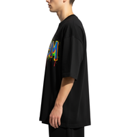 T-shirt pour homme en coton 100% avec logo personnalisé, impression numérique surdimensionnée, style streetwear