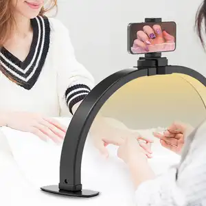 Lampe de table en forme de U LED UV de 30 pouces avec support pour téléphone portable, accessoires d'art d'ongle, sèche-ongles en gel