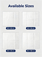 Protège-matelas jetable en pâte fluff 5 plis imprimé, doux au toucher, imperméable, pour soins au lit
