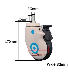 Ruedas giratorias médicas multifuncionales suministradas por fábrica para cama médica - Product Image 5