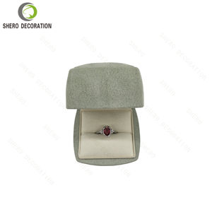 Brand Name Jewelry Box High-end Luxury Box Packaging for Diamond Jewelry Custom Suede Velvet Jewelry Packaging Box - Product Image 1