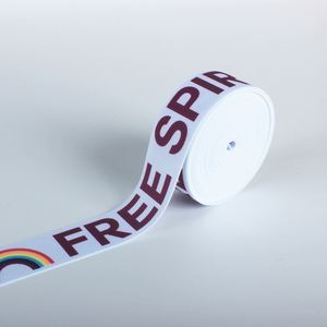 Competitive Price Garment Accessories Underwear <b>Elastic</b> Logo <b>Elastic</b> Printed Webbing Tape Customized Printed <b>Elastic</b> <b>Belt</b> - Product Image 1