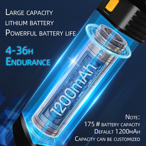 Lampe torche LED portable rechargeable à l'énergie solaire, avec charge USB, pour situations d'urgence et camping, alimentée par batterie - Product Image 4
