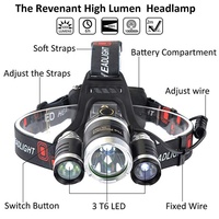 3000 Lumens lampe frontale Rechargeable imperméable à l'eau Led 30W lampe frontale haute puissance