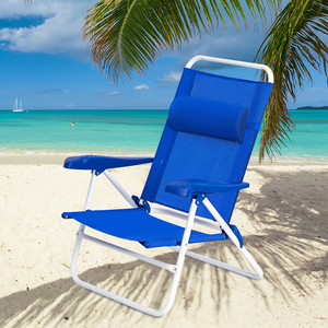Dingsheng <span class=keywords><strong>เก้าอี้</strong></span>ชายหาดพักผ่อ<span class=keywords><strong>น</strong></span>ด้วยมือทำจากพลาสติกปรับได้พับได้ตั้งแคมป์สวนชายหาด - Product Image 3