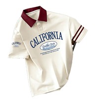 T-shirt tricoté à manches courtes style preppy avec motif lettres – L'indispensable de l'été 2026 pour les étudiants branchés