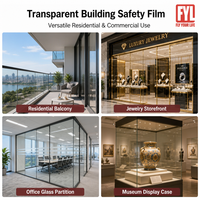 Película de Seguridad Transparente para Ventanas FYL, Directo de Fábrica, Control Solar UV99+IRR9%, Bloqueo UV99%, Protección UV99, Anti-Rotura