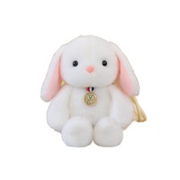 Nouvelle série de peluches mignonnes en forme d'ours et de lapin avec oreilles mobiles, rembourrage en coton 3D, couleurs et tailles personnalisables