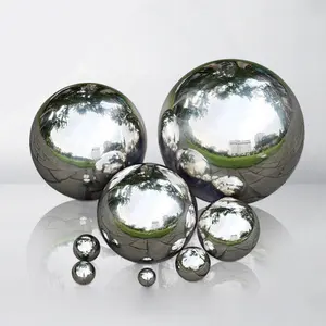 Dimensioni personalizzate 20 24 36 pollici grande giardino esterno ornamento sfera di metallo sfere specchio acciaio inox