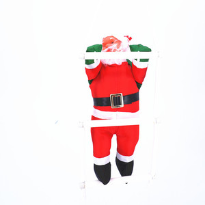 Grand sapin de Noël, ornement Père Noël en tissu avec échelle/corps de grimpeur de 30 cm, Père Noël grimpeur, gnome. - Product Image 5