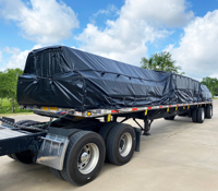 Bâche de remorque à plateau plat en PVC enduit 18OZ/610gsm, ourlets renforcés, œillets, imperméable, robuste, pour camion, Amérique du Nord