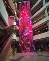 Brillant numérique LED publicité affichage p3.9 intérieur couleur LED écran Transparent mur vidéo led panneau pour mur de verre