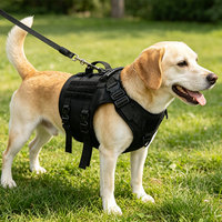 Harnais tactique anti-traction pour chien, 1100 LBS, robuste, avec boucle à dégagement rapide en métal, poignée MOLLE pour l'entraînement et la promenade des grands chiens