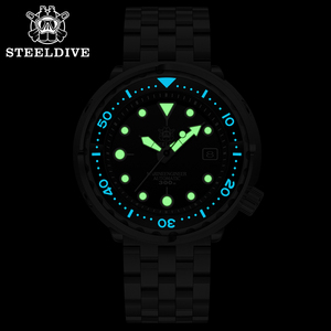 นาฬิกาดำน้ำ Steeldive SD1975 ขนาดใหญ่ สแตนเลสสตีล รุ่น <span class=keywords><strong>Tuna</strong></span> Can กันน้ำลึก 300 เมตร ระบบไขลานอัตโนมัติ NH35 สำหรับผู้ชาย - Product Image 2