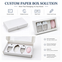 Scatole di Carta Personalizzate Bianche per Spedizioni e Confezioni Regalo, per Disinfettanti per Mani e Flaconi di Profumo, con Finestra Trasparente in PVC