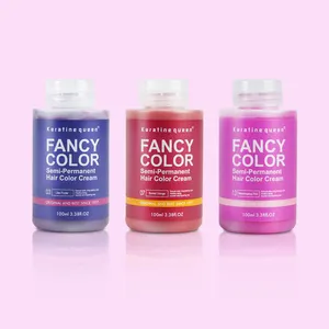 Formulation biologique en gros crème de coloration temporaire pour les cheveux produit de teinture pour les cheveux multi couleurs pour le salon