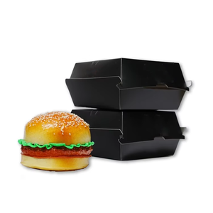 Hộp Đóng Gói Burger Thực Phẩm Bằng Bìa Các Tông Gợn Sóng Hình Bánh <span class=keywords><strong>Hamburger</strong></span> In Đủ Màu Chất Lượng Tốt Bán Sỉ Tùy Chỉnh Có Logo - Product Image 3