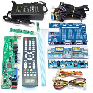 Testeur de panneau LCD T-V18 prise en charge 7-84 ''testeur d'écran LCD LED testeur d'onduleur + câble 14 LVDs + carte de lecteur universelle V29V56V59