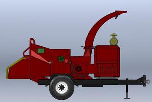 Whole <strong>Tree</strong> Grinder with diesel Engine for North American Market #woodchipper #woodshredder #woodgrinder #hammermill - Product Image 2