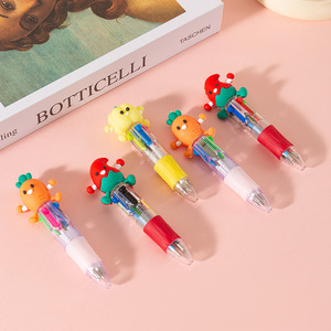 Bolígrafo de 4 colores con diseño de frutas y verduras, tinta multicolor, punta de plástico para uso escolar y de oficina. - Product Image 2
