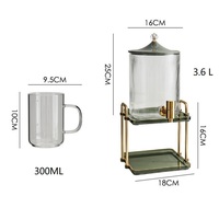 Vente en gros de boissons alcoolisées en verre à la mode, résistant à la chaleur, eau froide, jus, fût pour fête d'été, maison et cuisine