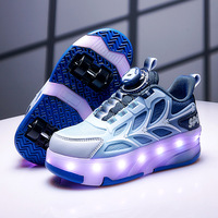 Nouveaux patins à roulettes unisexes pour enfants, à double roue, chaussures tendance, écologiques, confortables, avec doublure en coton amortissant