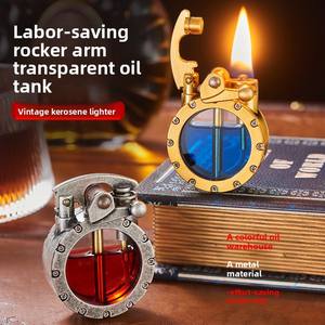 Encendedor de Queroseno Transparente con Diseño de Brazo Oscilante Metálico, Estilo Moderno y Minimalista, en Caja de Regalo Creativa, Ideal para <span class=keywords><strong>TikTok</strong></span> - Product Image 1