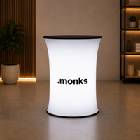 Comptoirs promotionnels portables personnalisés, tables pliantes pour salons professionnels avec éclairage LED