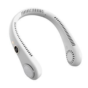 Ventilador de cuello portátil de 1500 MAh, turbina sin aspas, silencioso, viento alto, USB, colgante, ventilador de cuello recargable, recargable para deportes al aire libre - Product Image 1