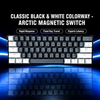 Clavier de jeu mécanique rétroéclairé par LED, 61 touches, mini, filaire, type-C, pour usage bureautique, interrupteur magnétique pour ordinateur portable PC