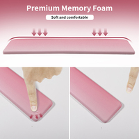 Tapis de souris ergonomique violet pour le gaming, support de clavier, coussin PORON antidérapant, repose-poignet en mousse à mémoire de forme 430x80mm, résistant à l'eau