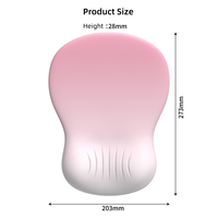 Tapis de souris ergonomique personnalisé style anime dégradé avec base en silicone et repose-poignet à rainure pour le bureau et le gaming