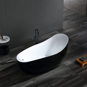 Baignoire Roman en forme de bateau, baignoire d'angle de luxe individuelle, baignoire Hamac, baignoire Black Marquina, baignoire bébé avec support - Product Image 2